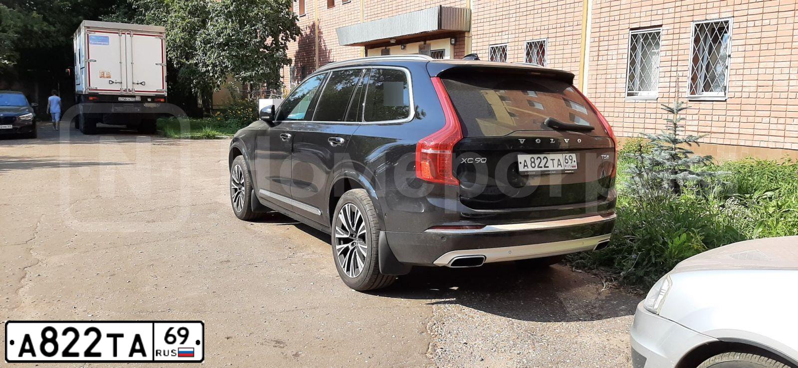Фото автомобиля VOLVO XC90, 2019 — госномер А822ТА69. Цвет: ЧЕРНЫЙ