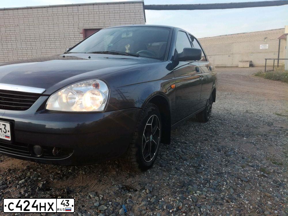 Фото автомобиля LADA 2170 PRIORA, 2012 — госномер С424НХ43. Цвет: Серо-Синий