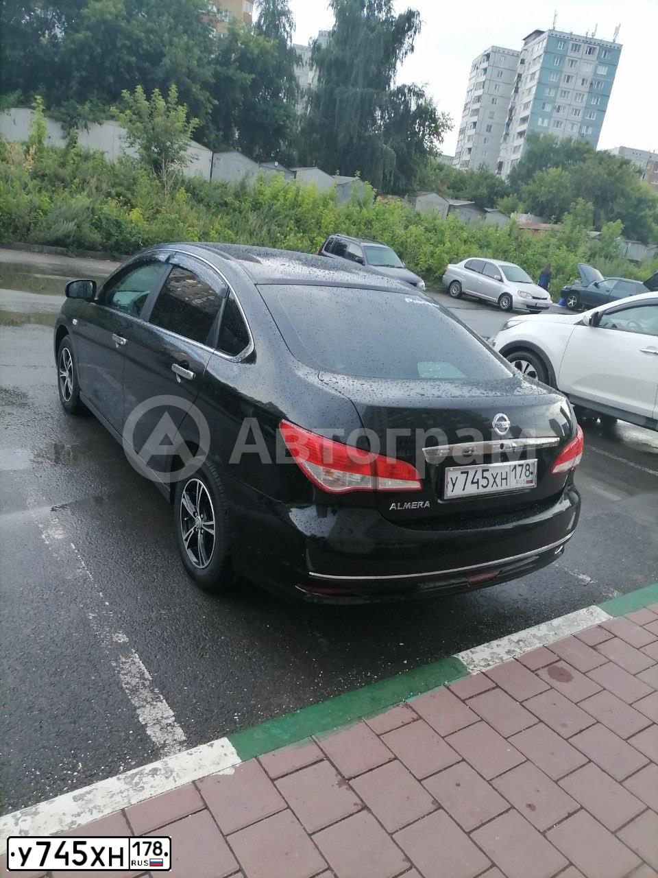 Фото автомобиля NISSAN ALMERA /AVTOVAZ/, 2016 — госномер А579ММ155. Цвет: ЧЕРНЫЙ