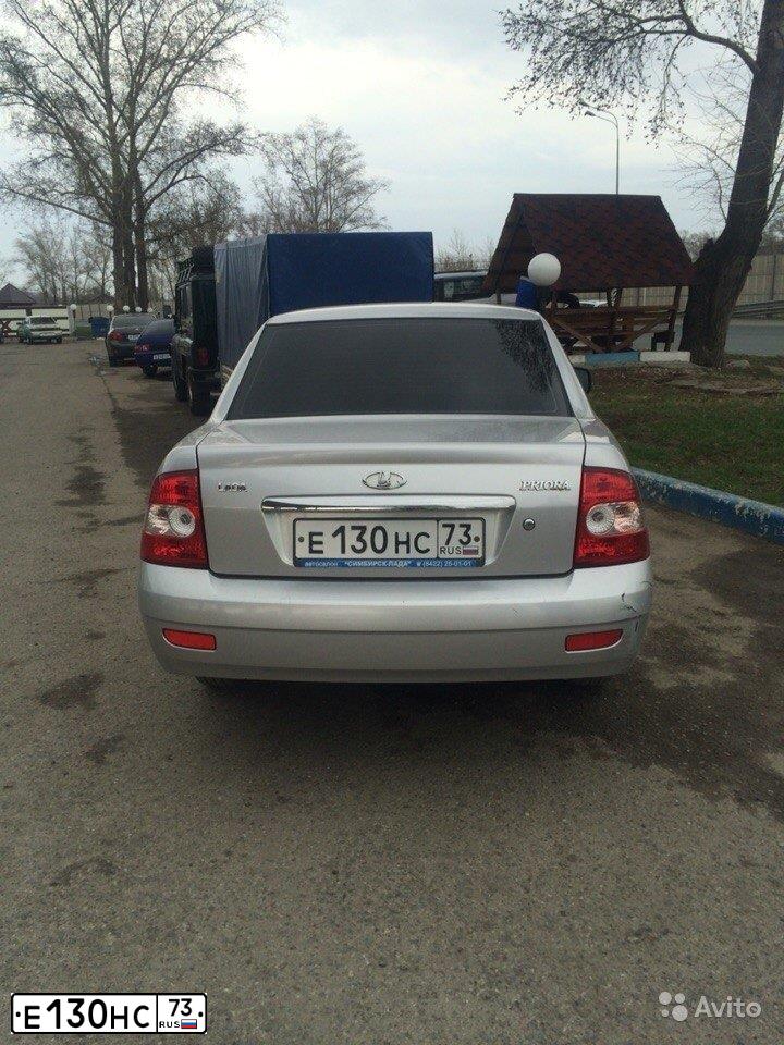 Фото автомобиля LADA 2170 PRIORA, 2012 — госномер Е130НС73. Цвет: светло-серебристый металлик