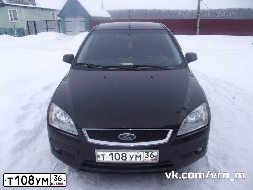 Фото автомобиля FORD FOCUS, 2006 — госномер Т108УМ36. Цвет: ЧЕРНЫЙ