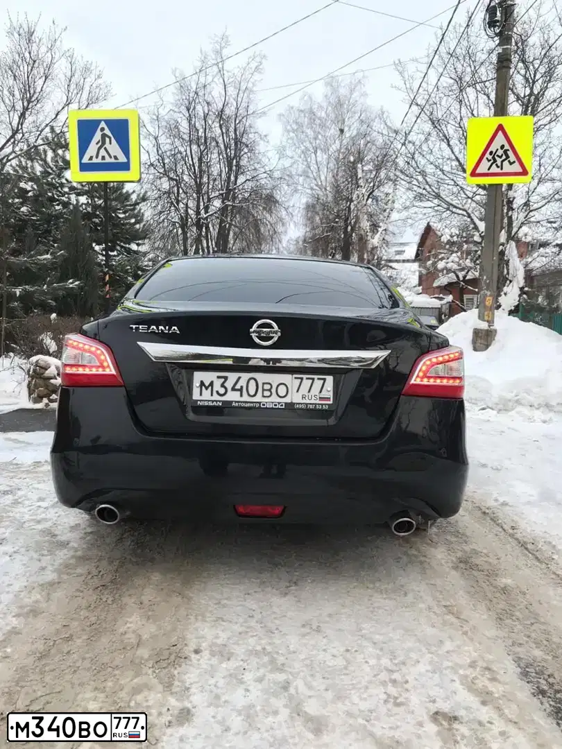 Фото автомобиля NISSAN TEANA, 2014 — госномер М340ВО777. Цвет: ЧЕРНЫЙ
