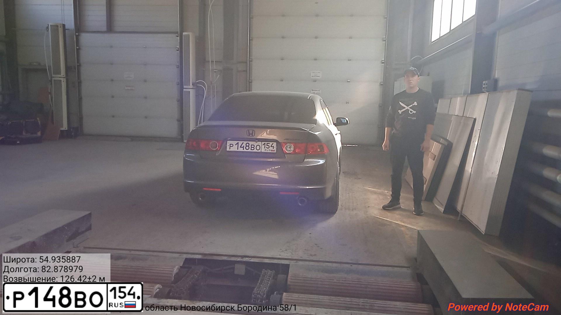Фото автомобиля HONDA ACCORD, 2007 — госномер Р148ВО154. Цвет: ТЕМНО-СЕРЫЙ