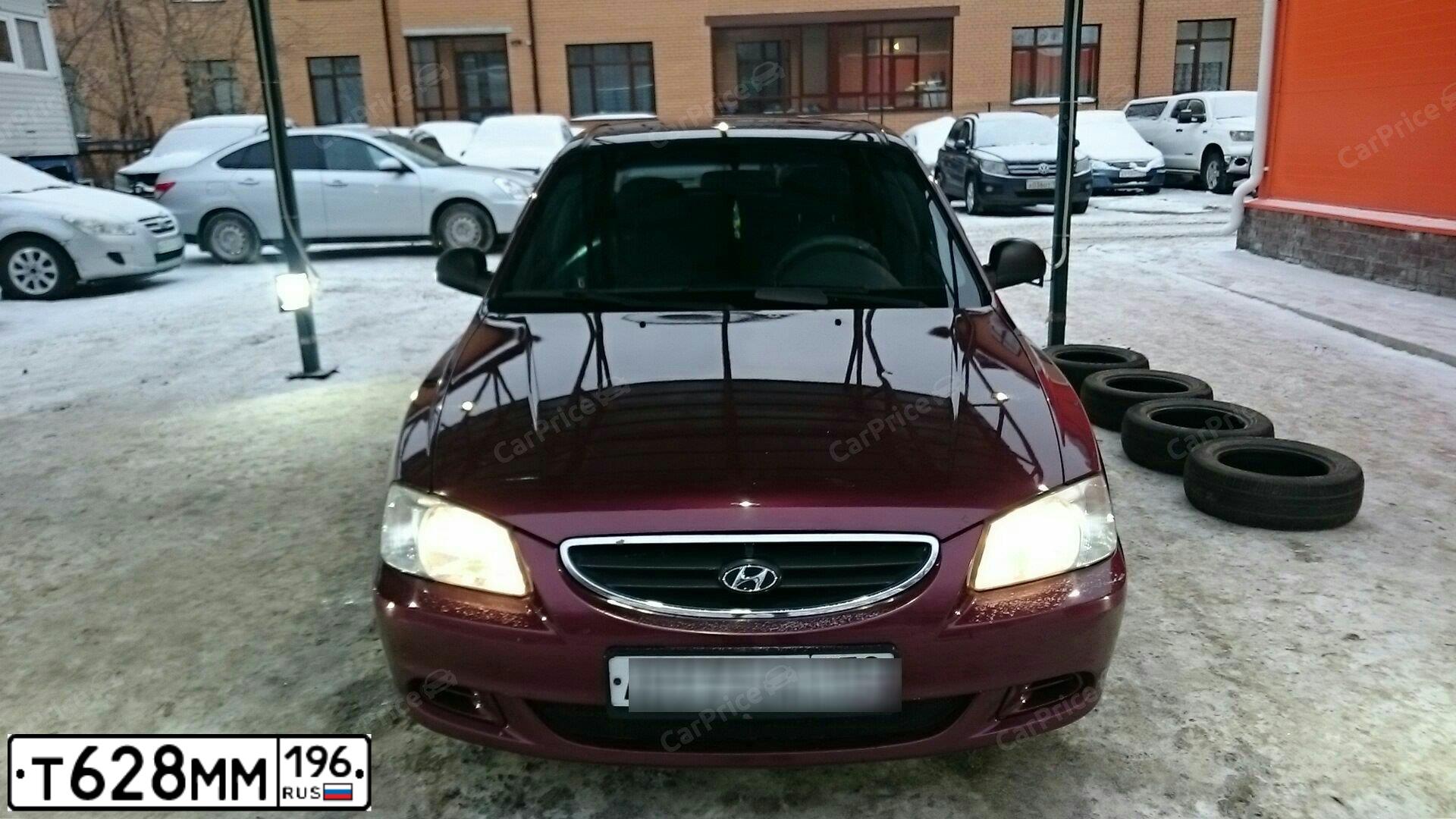 Фото автомобиля TAGAZ ACCENT, 2006 — госномер Т628ММ196. Цвет: Красный
