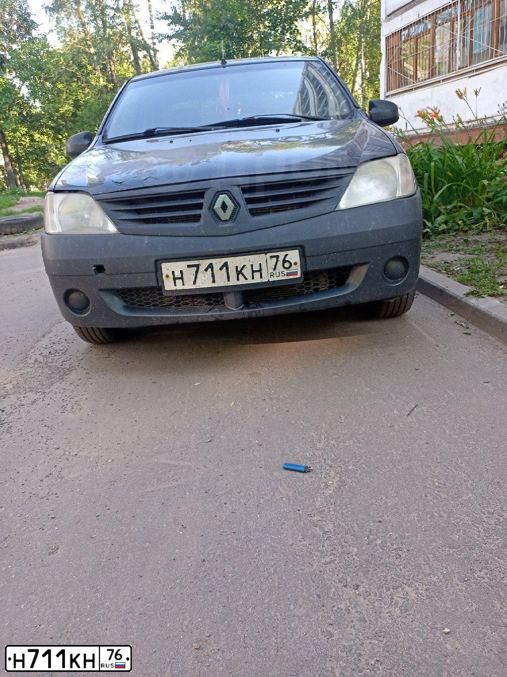 Фото автомобиля RENAULT LOGAN, 2007 — госномер Н711КН76. Цвет: ТЕМНО-СЕРЫЙ