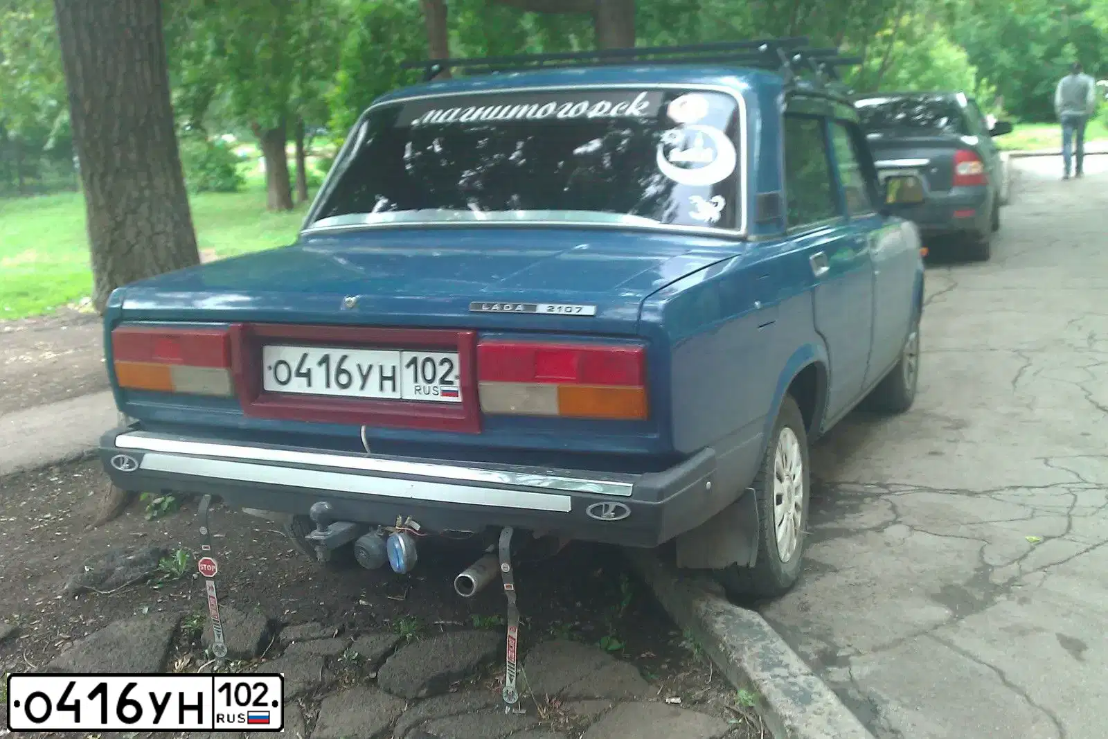 Фото автомобиля LADA 2107, 2008 — госномер М644ММ102. Цвет: СИНЕ-ЗЕЛЕНЫЙ