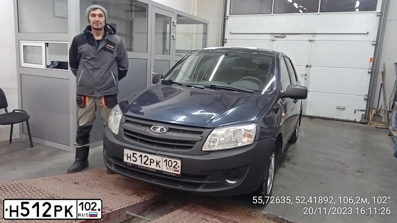 Фото автомобиля ЛАДА 219060 LADA GRANTA, 2012 — госномер М542ХА716. Цвет: СЕРО-СИНИЙ