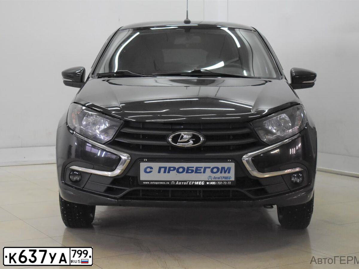 Фото автомобиля LADA GRANTA 219110, 2021 — госномер К637УА799. Цвет: ЧЕРНЫЙ