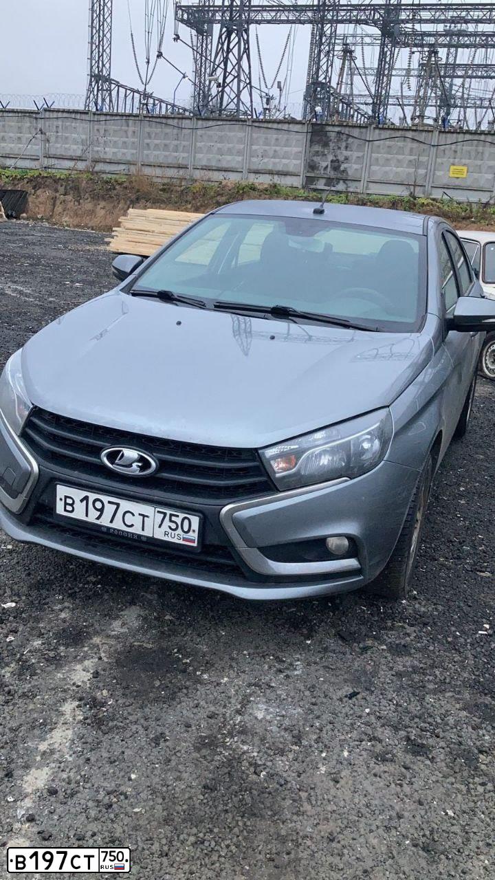 Фото автомобиля LADA VESTA, 2017 — госномер В197СТ750. Цвет: Серый