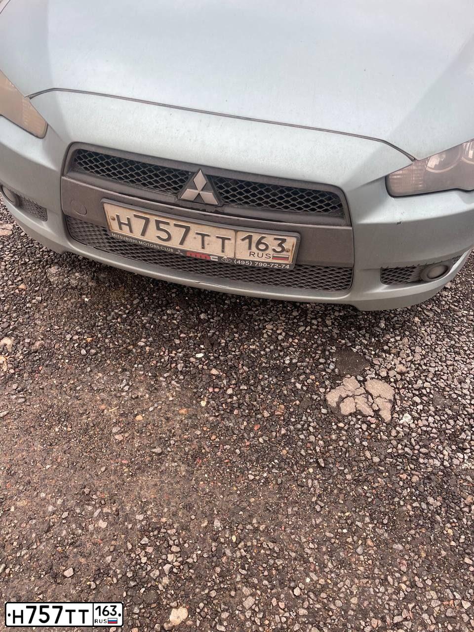 Фото автомобиля MITSUBISHI LANCER, 2010 — госномер Н757ТТ163. Цвет: Белый