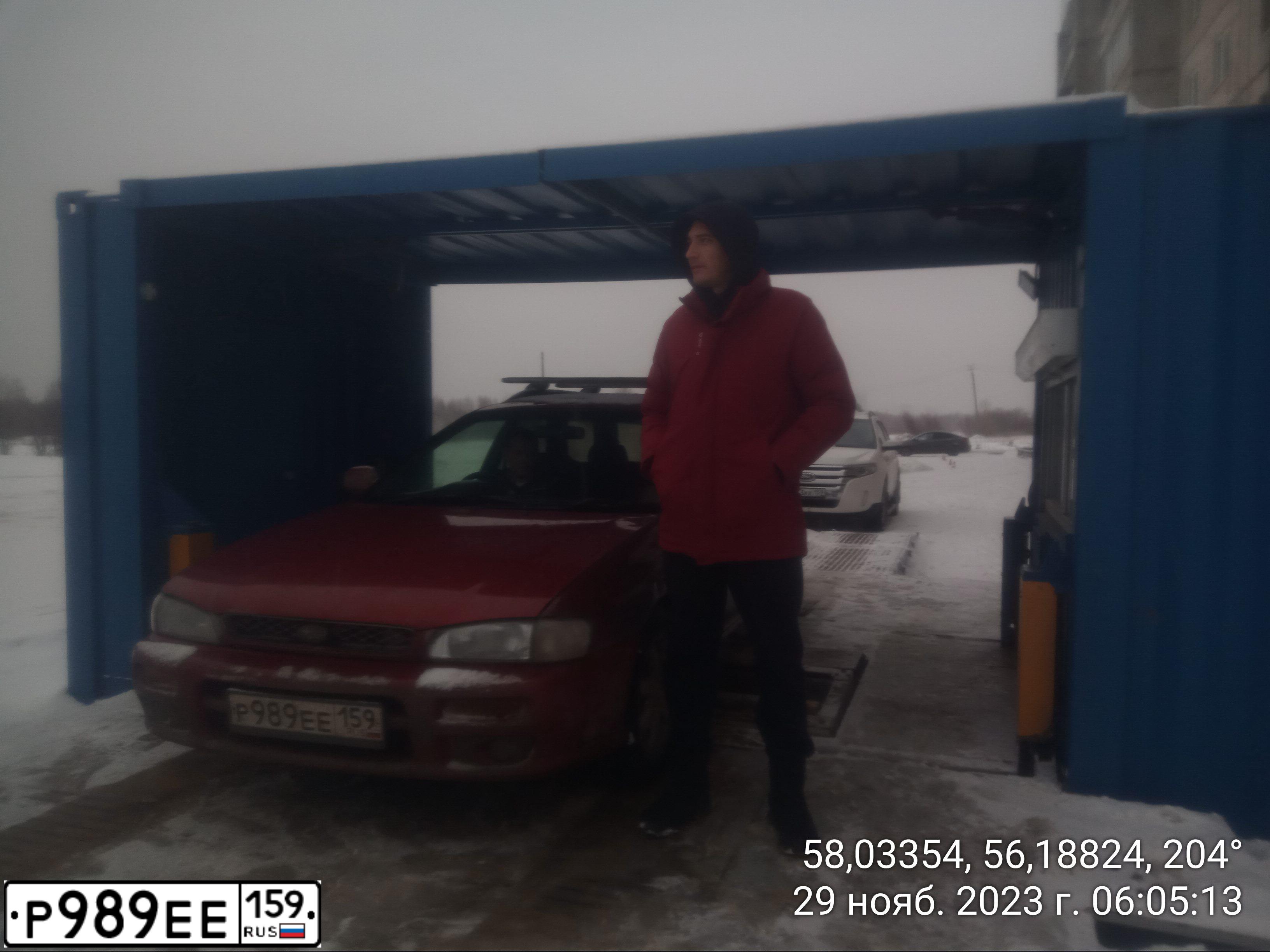 Фото автомобиля СУБАРУ ИМПРЕЗА СУБАРУ ИМПРЕЗА, 1998 — госномер Р989ЕЕ159. Цвет: Красный