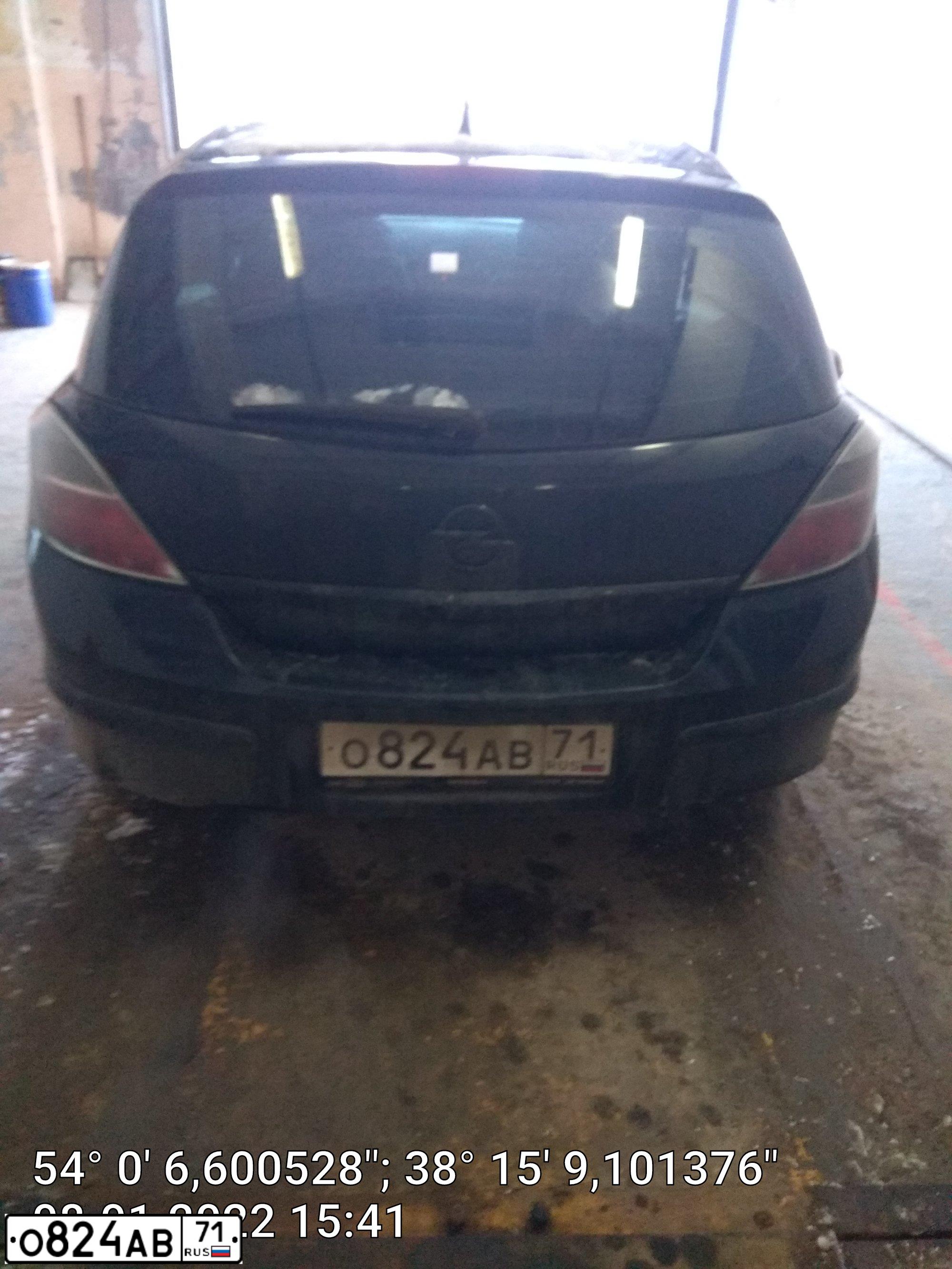 Фото автомобиля OPEL ASTRA, 2008 — госномер В393ОН152. Цвет: ЧЕРНЫЙ