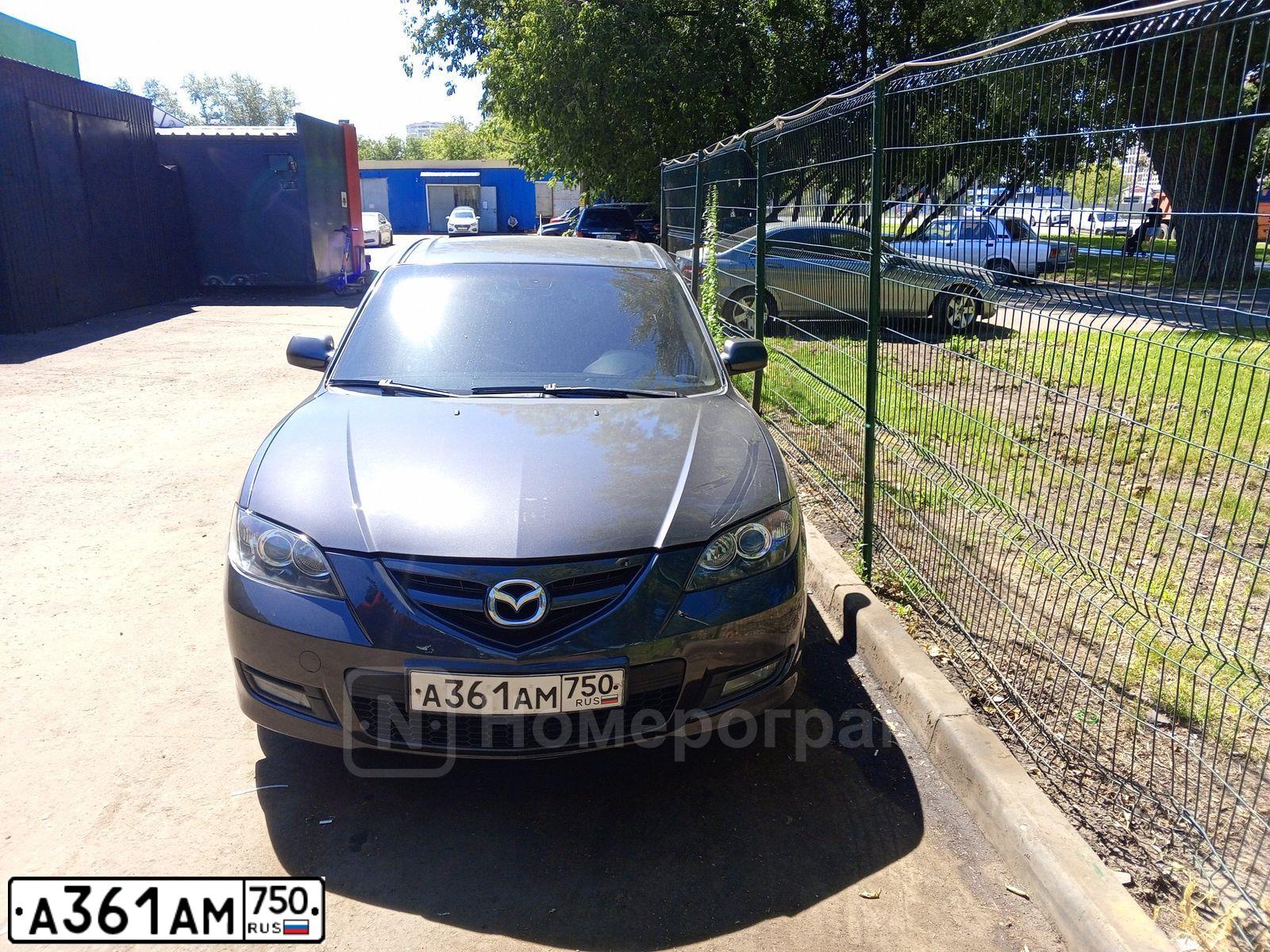 Фото автомобиля MAZDA 3, 2007 — госномер Р259ТМ46. Цвет: СЕРЫЙ ТЕМНЫЙ
