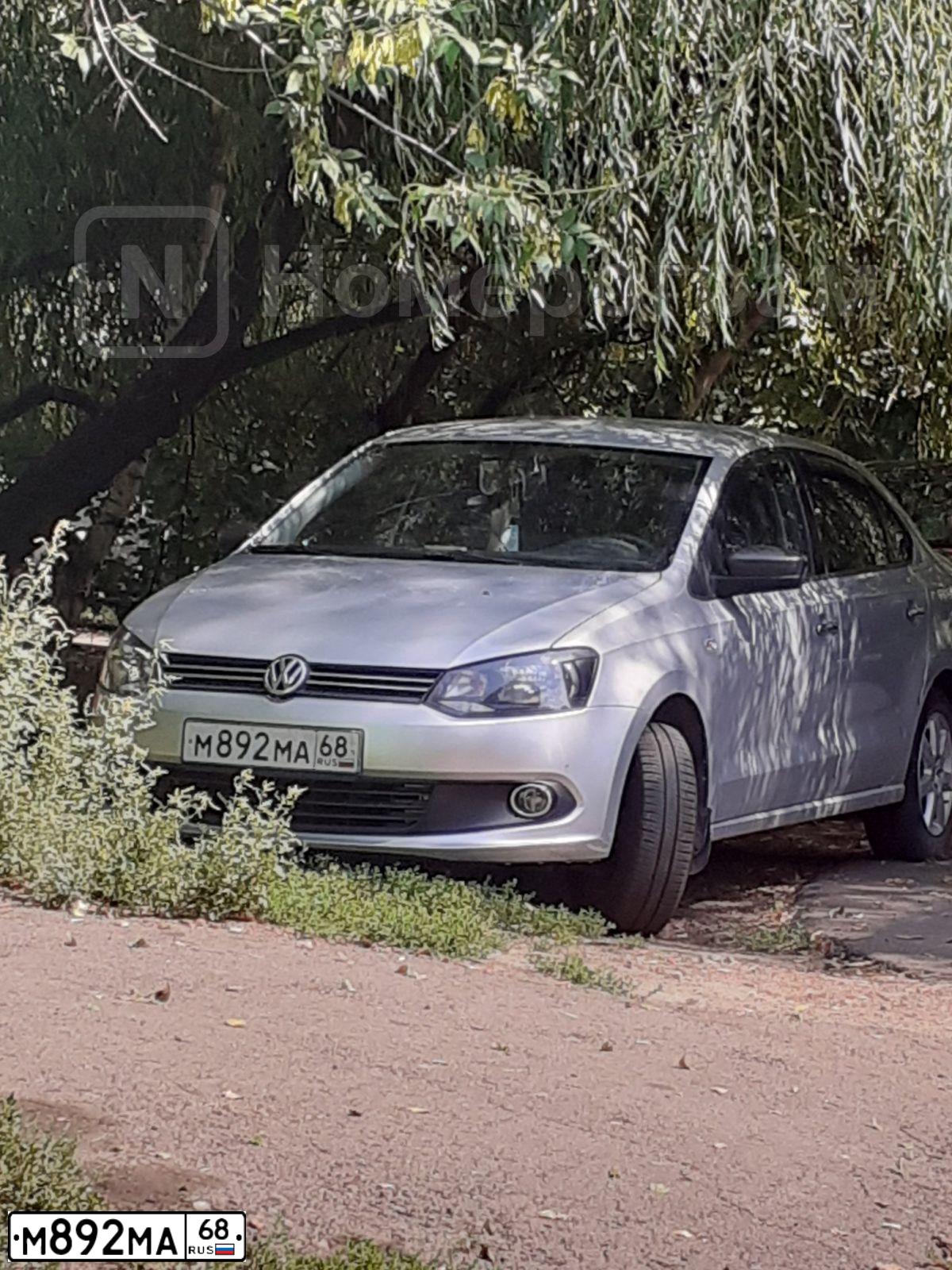 Фото автомобиля VOLKSWAGEN POLO, 2010 — госномер М892МА68. Цвет: СЕРЕБРИСТЫЙ