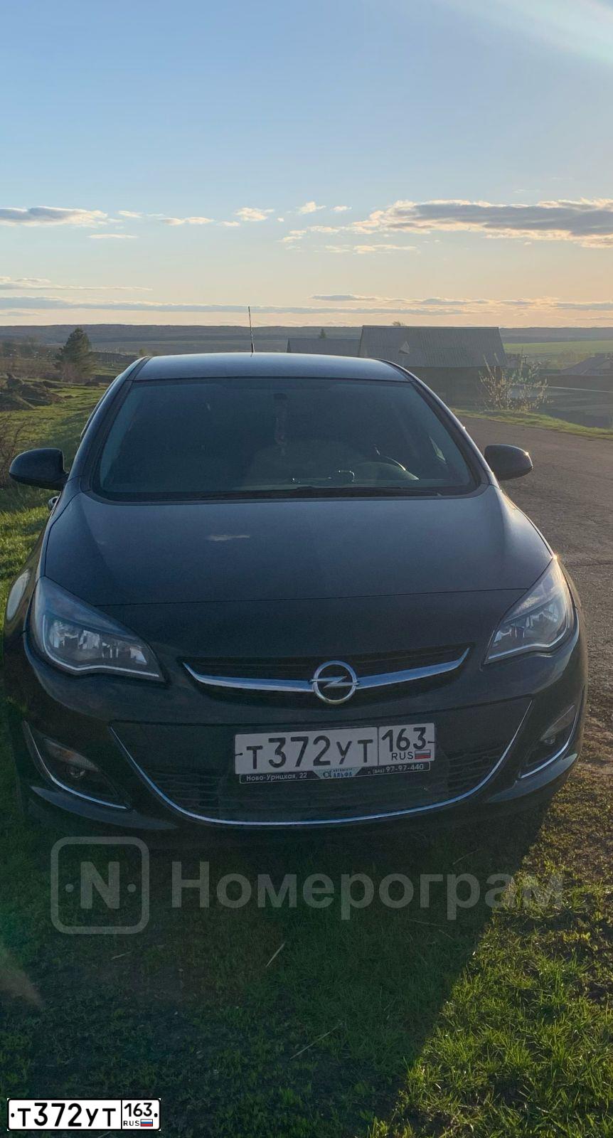 Фото автомобиля OPEL ASTRA, 2013 — госномер Т372УТ163. Цвет: ЧЕРНЫЙ МЕТАЛЛИК