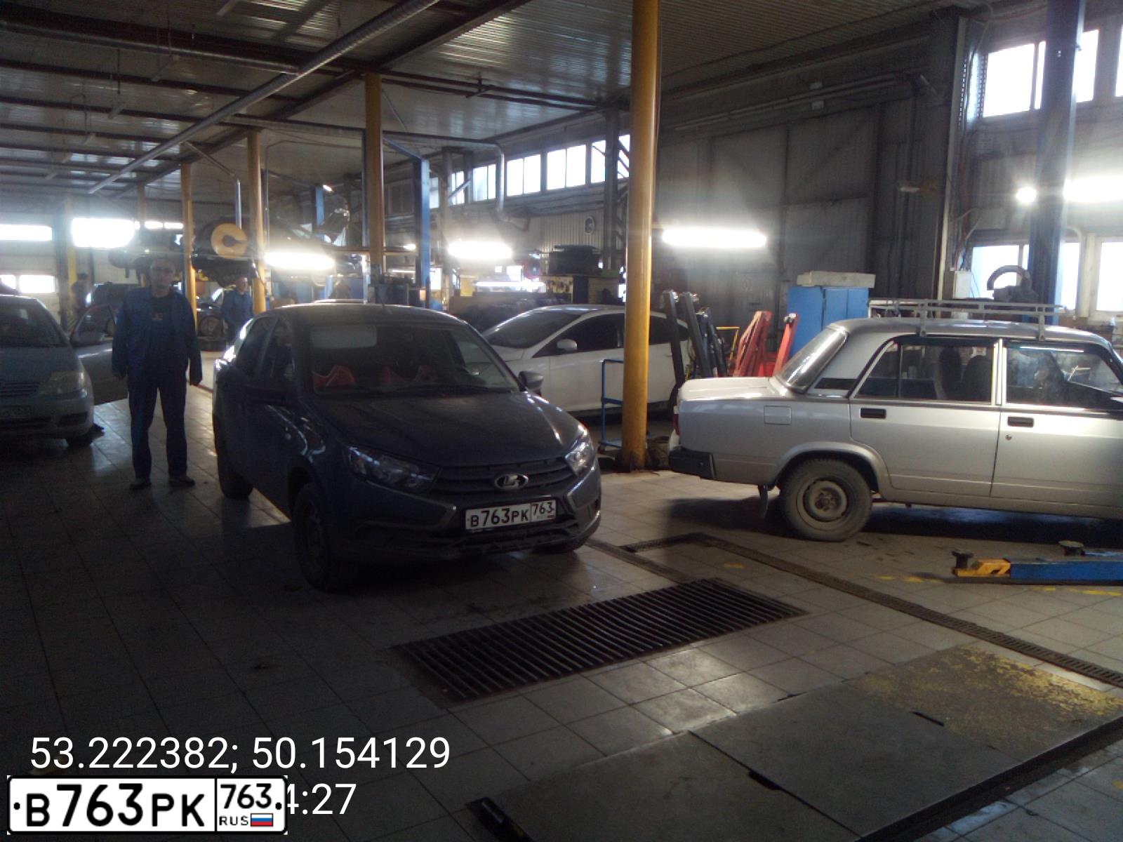 Фото автомобиля LADA 2191 GRANTA, 2020 — госномер В763РК763. Цвет: СЕРЫЙ