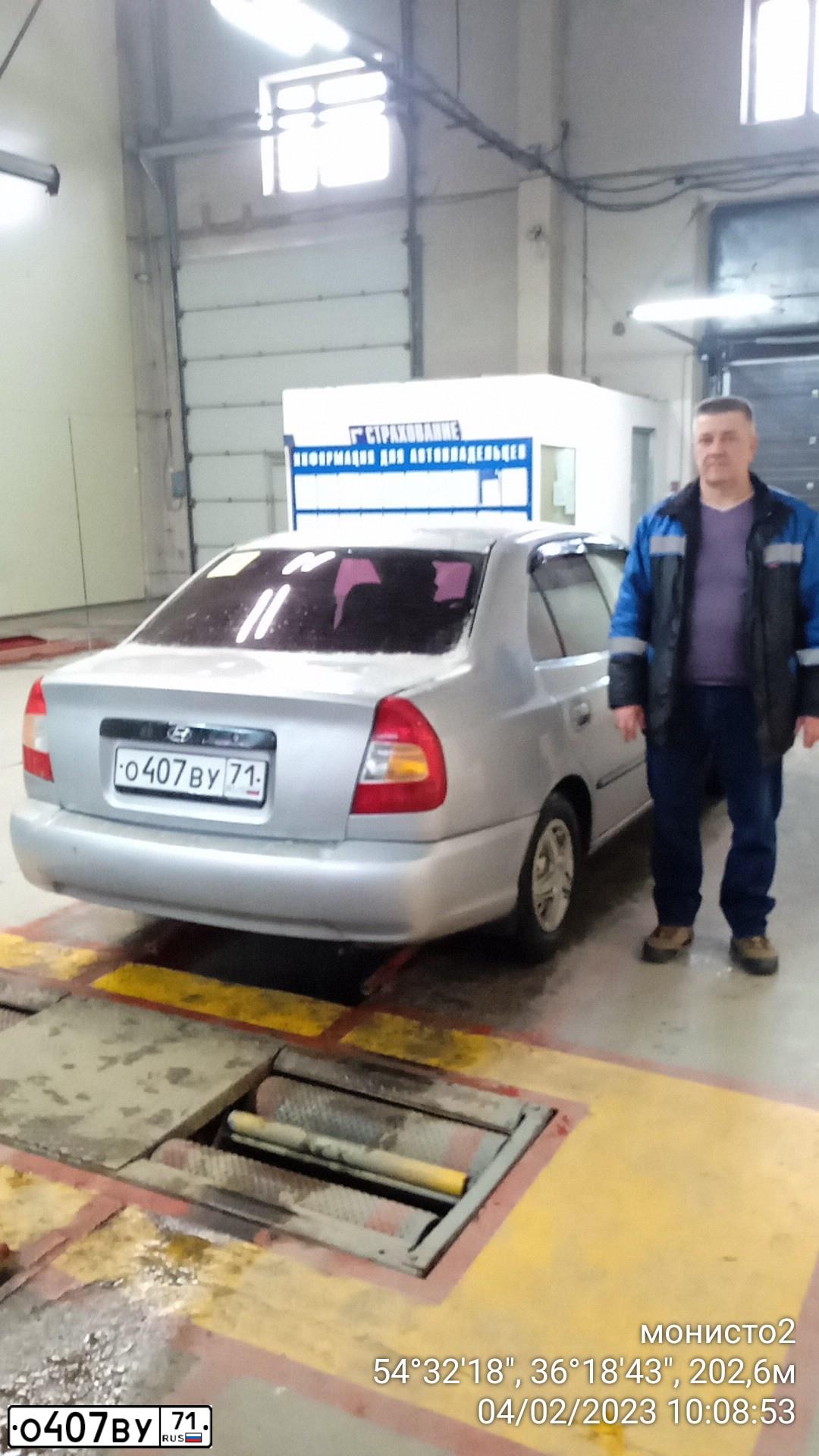 Фото автомобиля TAGAZ ACCENT, 2005 — госномер Р781РВ40. Цвет: Серебристый