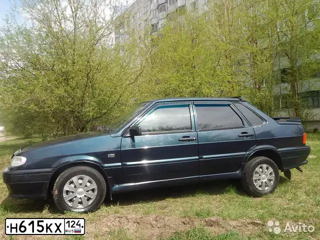 Фото автомобиля LADA 2115 SAMARA, 2008 — госномер Н615КХ124. Цвет: ТЕМНО-ЗЕЛЕНЫЙ