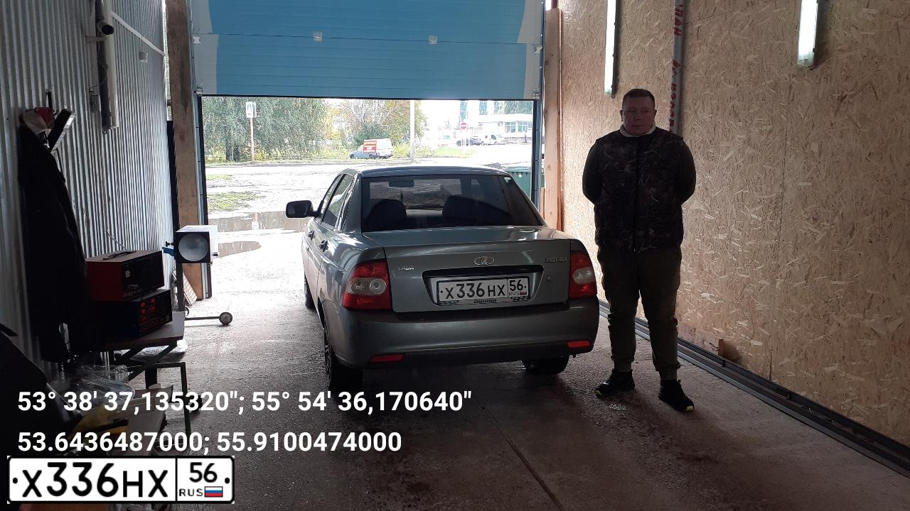 Фото автомобиля LADA PRIORA, 2008 — госномер М137ТА702. Цвет: средний серо-зеленый металлик