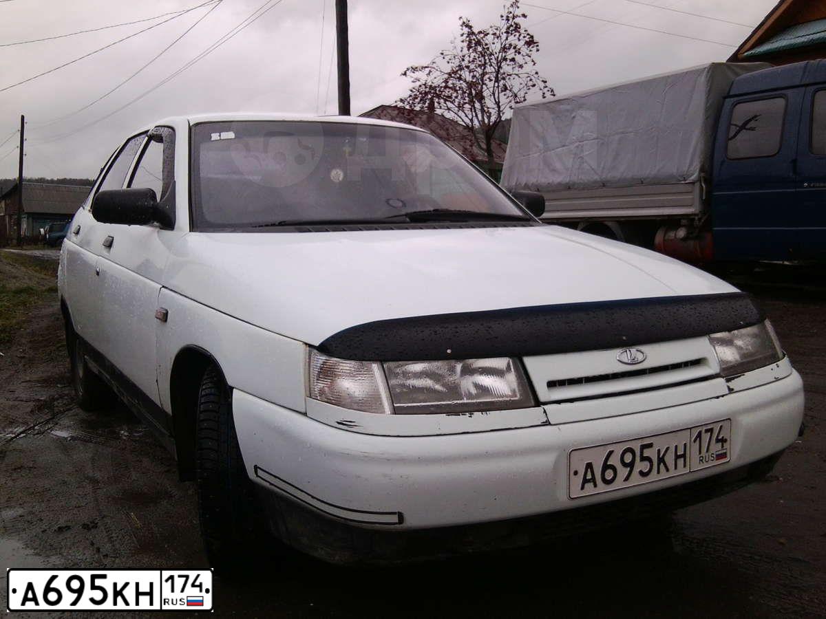 Фото автомобиля LADA 2112, 2001 — госномер А695КН174. Цвет: ЧЕРНЫЙ