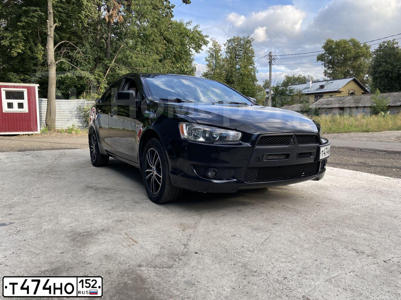 Фото автомобиля MITSUBISHI LANCER, 2008 — госномер Т474НО152. Цвет: ЧЕРНЫЙ
