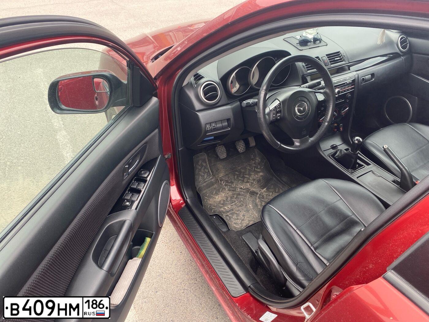 Фото автомобиля MAZDA 3, 2008 — госномер В409НМ186. Цвет: КРАСНЫЙ