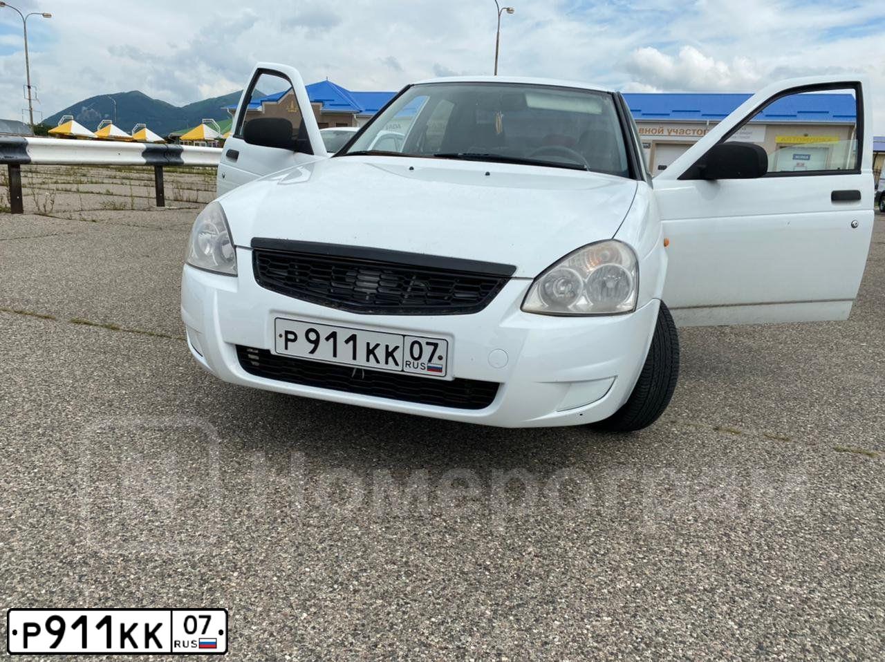 Фото автомобиля LADA 2170 PRIORA, 2009 — госномер Р911КК07. Цвет: Белый