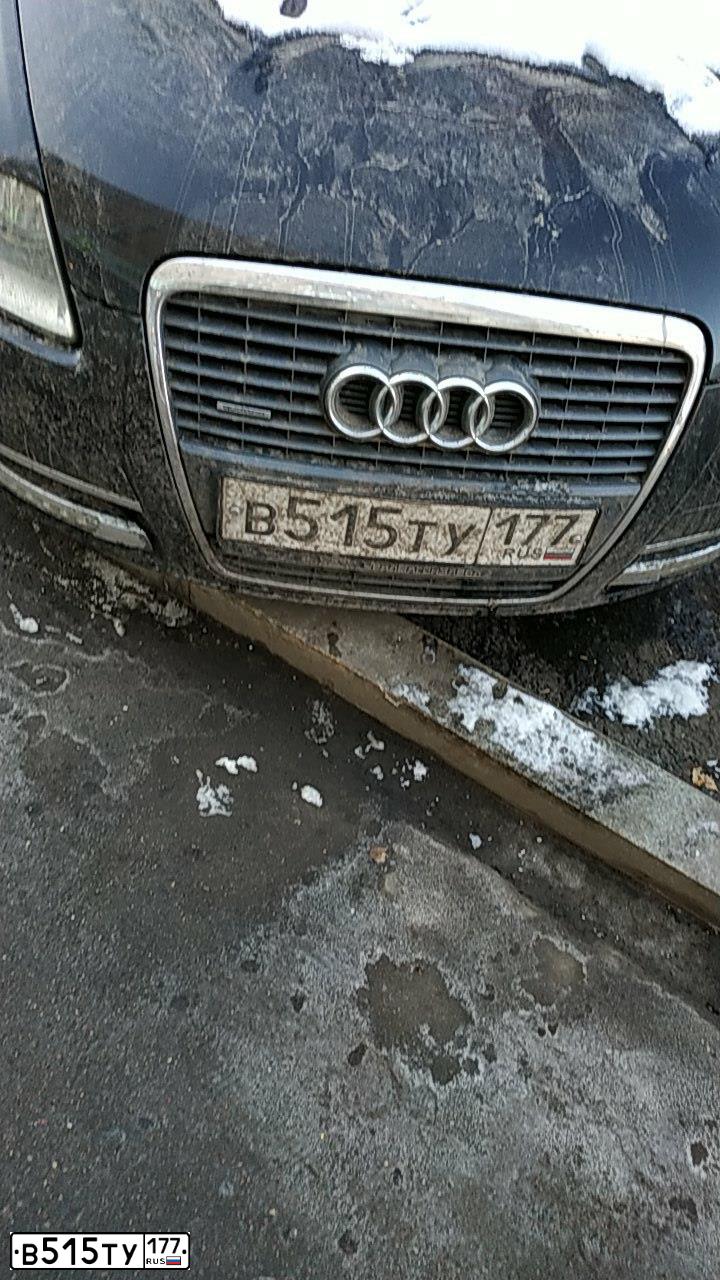Фото автомобиля AUDI A6, 2007 — госномер В515ТУ177. Цвет: ЧЕРНЫЙ