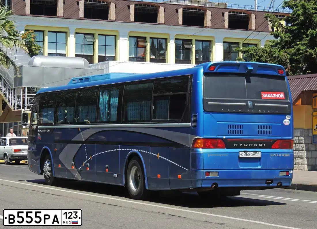 Фото автомобиля HYUNDAI AERO, 2003 — госномер В601ЕО193. Цвет: синий