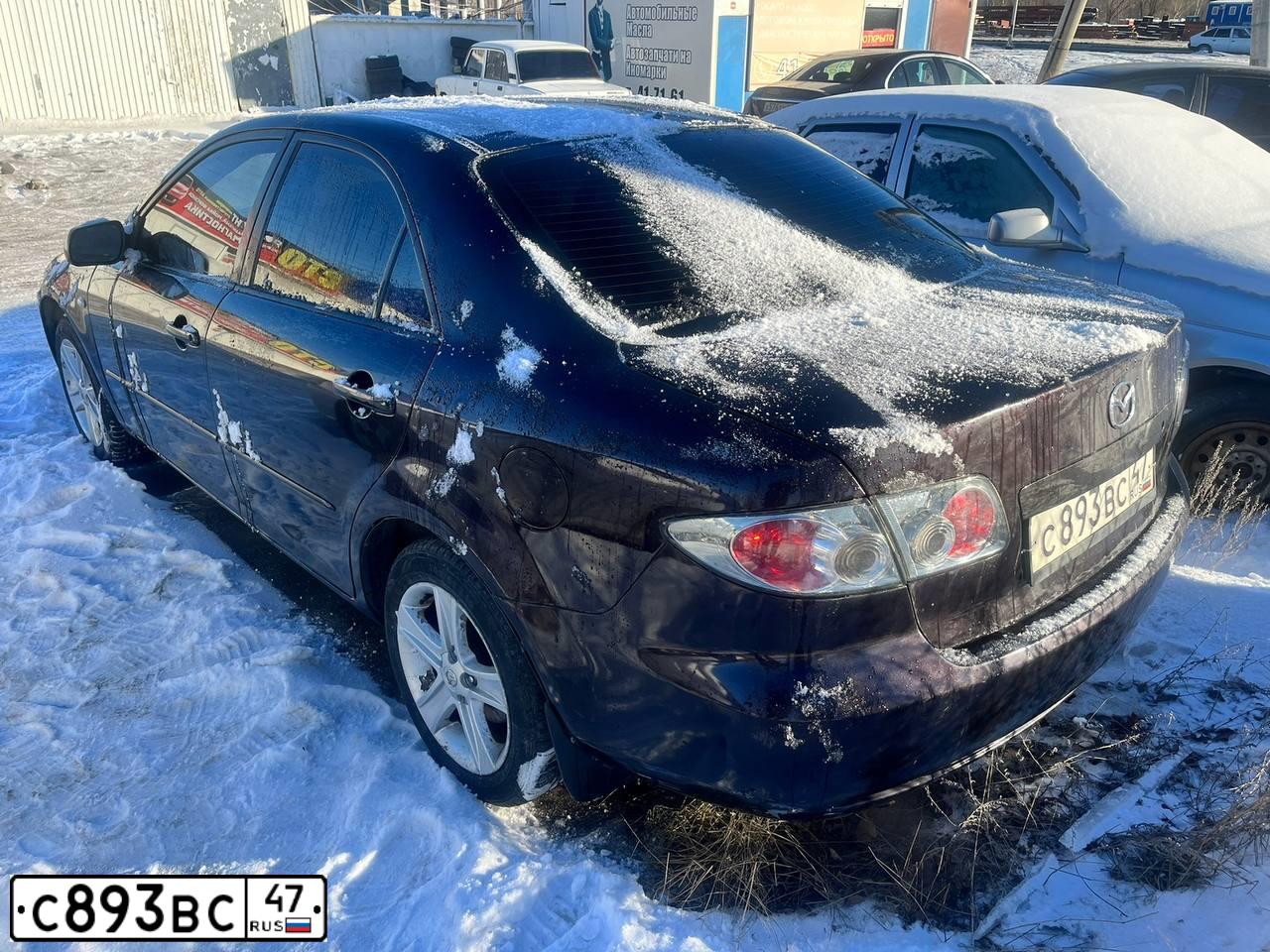 Фото автомобиля MAZDA 6, 2006 — госномер С893ВС47. Цвет: ВИШНЕВЫЙ