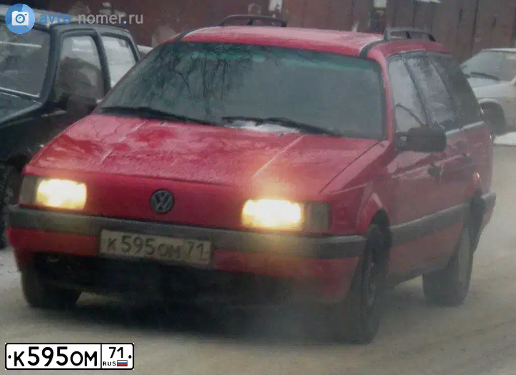 Фото автомобиля VОLКSWАGЕN РАSSАТ, 1991 — госномер С433ВА71. Цвет: КРАСНЫЙ