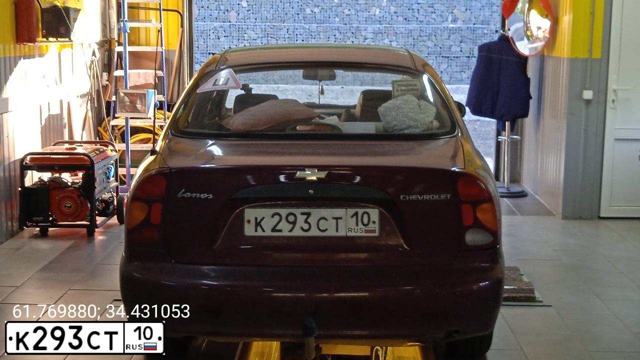 Фото автомобиля ZAZ LANOS, 2009 — госномер К293СТ10. Цвет: ВИШНЕВЫЙ