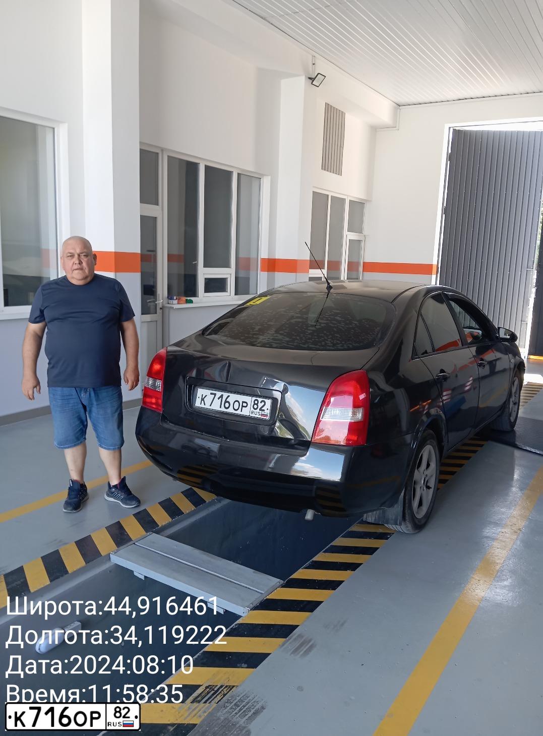 Фото автомобиля NISSAN PRIMERA, 2006 — госномер К716ОР82. Цвет: ЧЕРНЫЙ