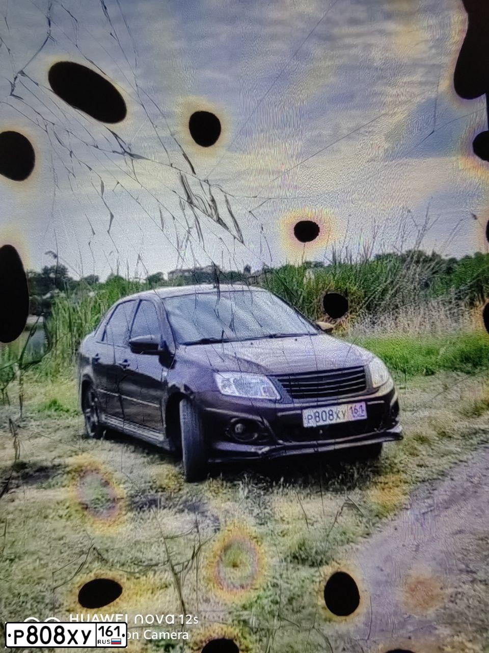 Фото автомобиля LADA 1119 KALINA, 2007 — госномер Р808ХУ161. Цвет: Темно-серый металлик