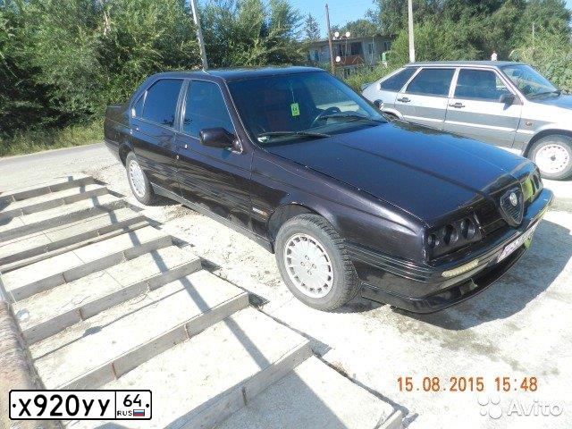Фото автомобиля ALFAROMEO ALFA 164, 1993 — госномер С777ЕА64. Цвет: ТЕМНО КРАСНЫЙ