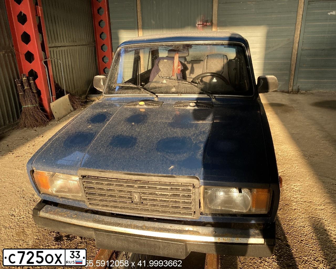Фото автомобиля LADA 2107, 2008 — госномер Х180КО37. Цвет: Темно-синий