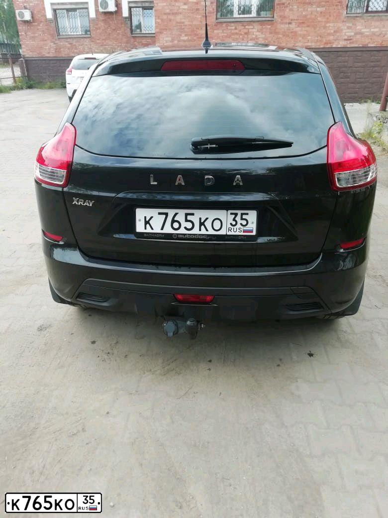 Фото автомобиля LADA XRAY, 2018 — госномер К765КО35. Цвет: ЧЕРНЫЙ