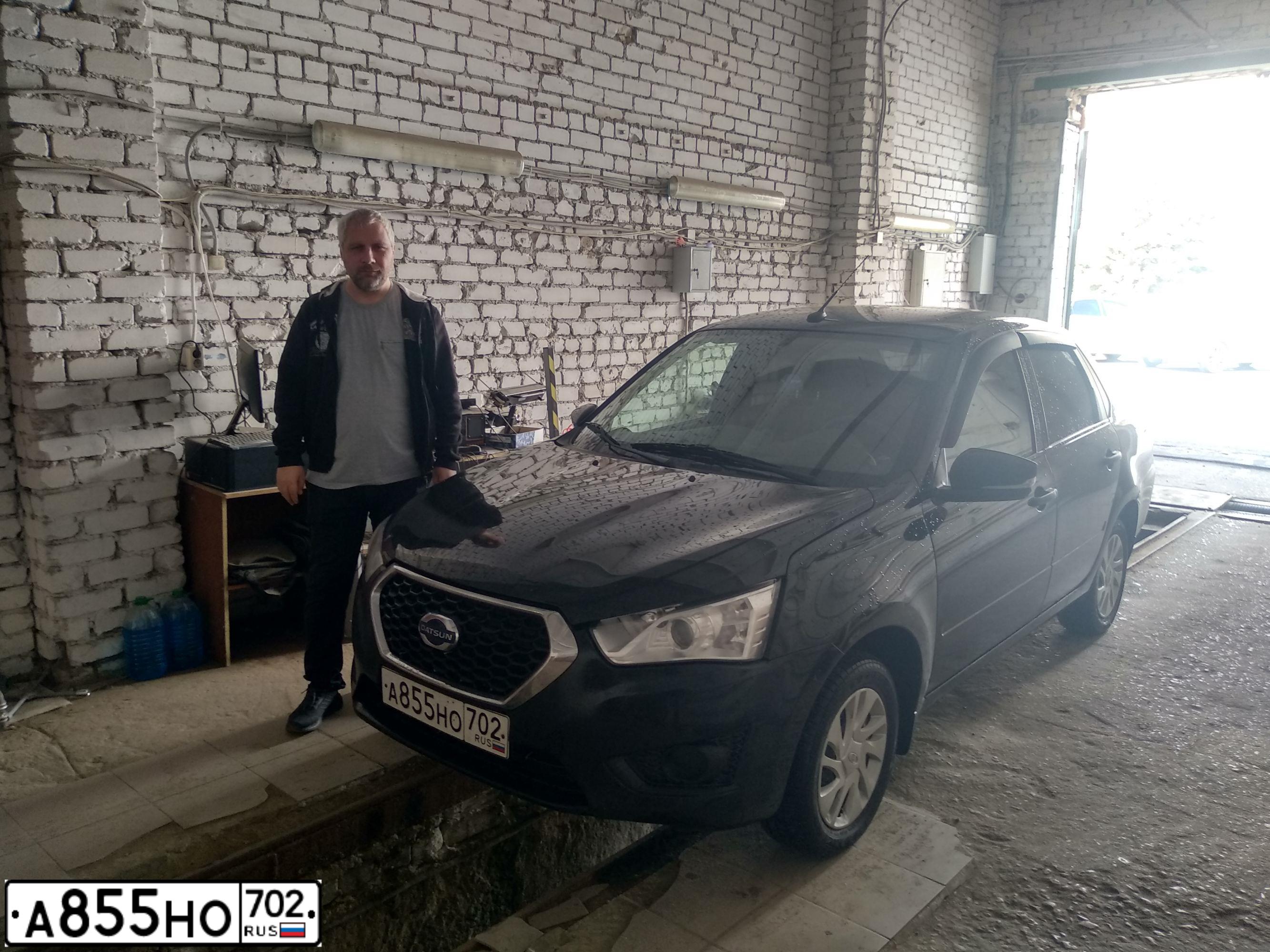 Фото автомобиля DATSUN ON-DO, 2020 — госномер У543ОК48. Цвет: ЧЕРНЫЙ