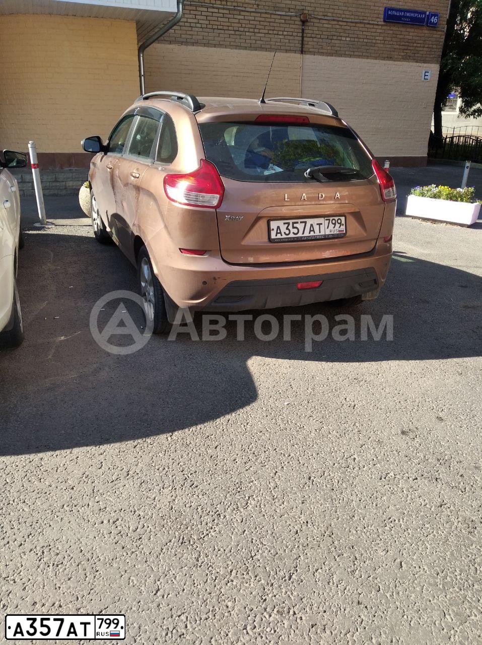 Фото автомобиля LADA XRAY, 2017 — госномер А357АТ799. Цвет: СВЕТЛО-КОРИЧНЕВЫЙ