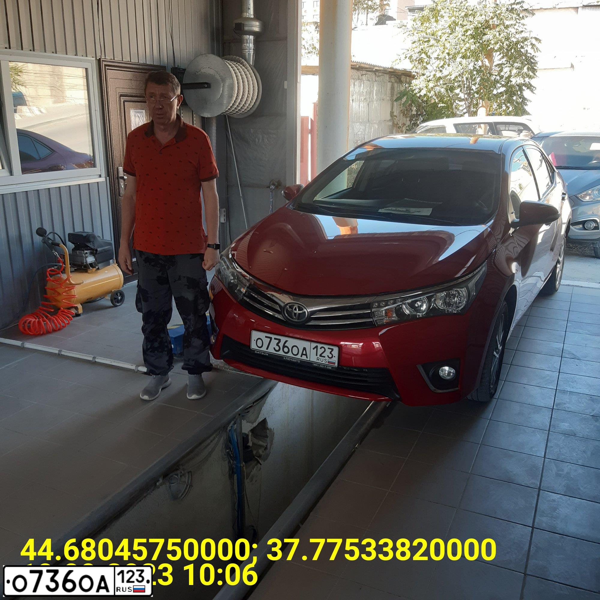Фото автомобиля TOYOTA COROLLA, 2014 — госномер Р778КЕ193. Цвет: КРАСНЫЙ