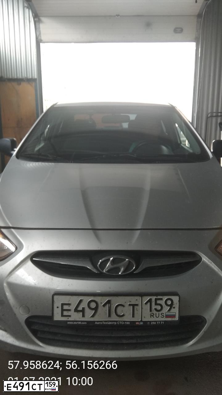Фото автомобиля HYUNDAI SOLARIS, 2014 — госномер Е491СТ159