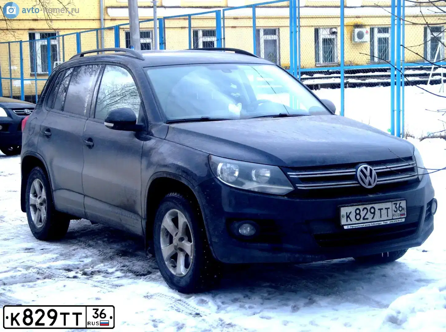 Фото автомобиля VOLKSWAGEN TIGUAN, 2011 — госномер Е101АХ250. Цвет: ЧЕРНЫЙ