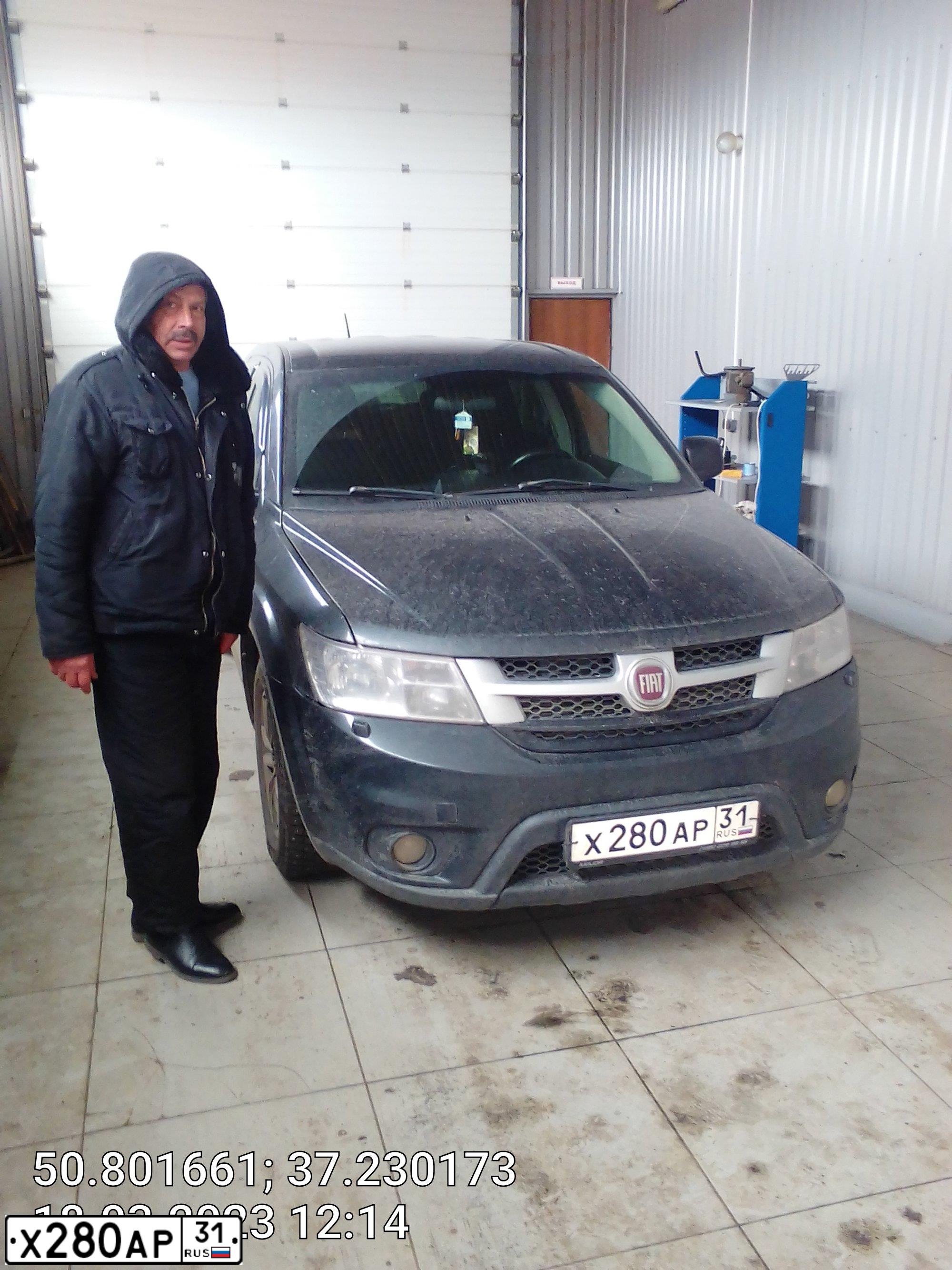 Фото автомобиля FIAT FREEMONT, 2013 — госномер О769ОО31. Цвет: ЧЕРНЫЙ