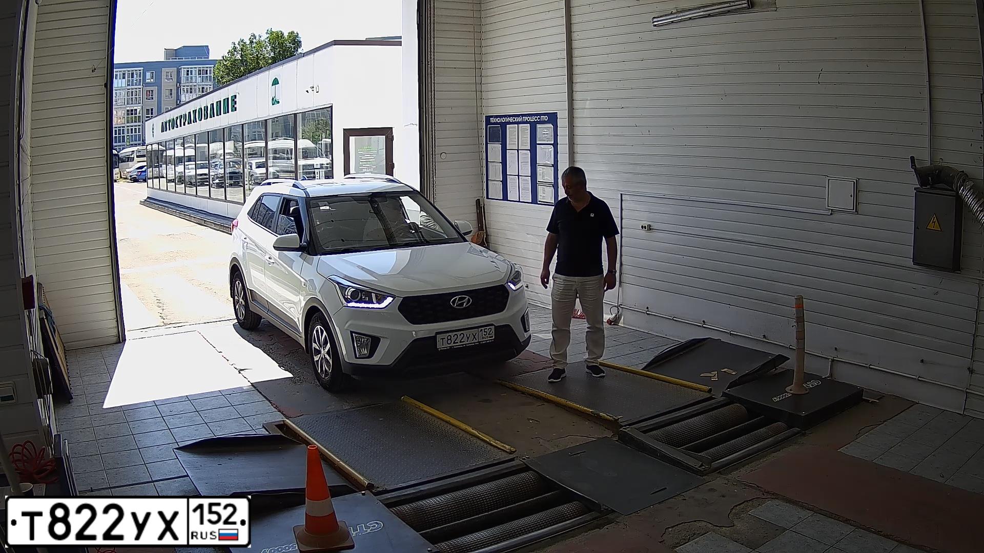 Фото автомобиля HYUNDAI CRETA, 2020 — госномер Т822УХ152. Цвет: Белый