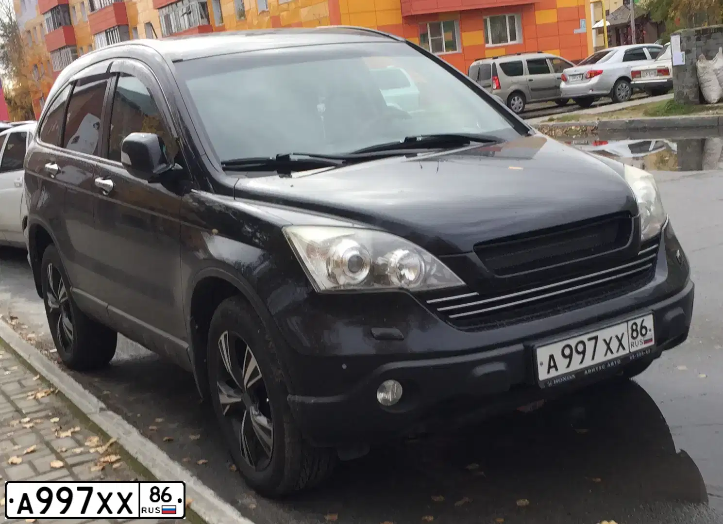 Фото автомобиля HONDA CR-V, 2008 — госномер А997ХХ86. Цвет: ЧЕРНЫЙ
