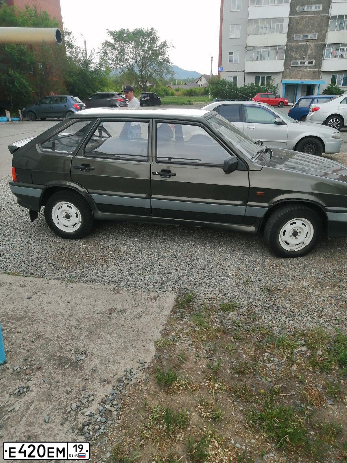 Фото автомобиля ВАЗ 2114 LADA SAMARA, 2006 — госномер В958МА19. Цвет: ЗОЛОТИСТЫЙ ТЕМНО-ЗЕЛЕНЫЙ