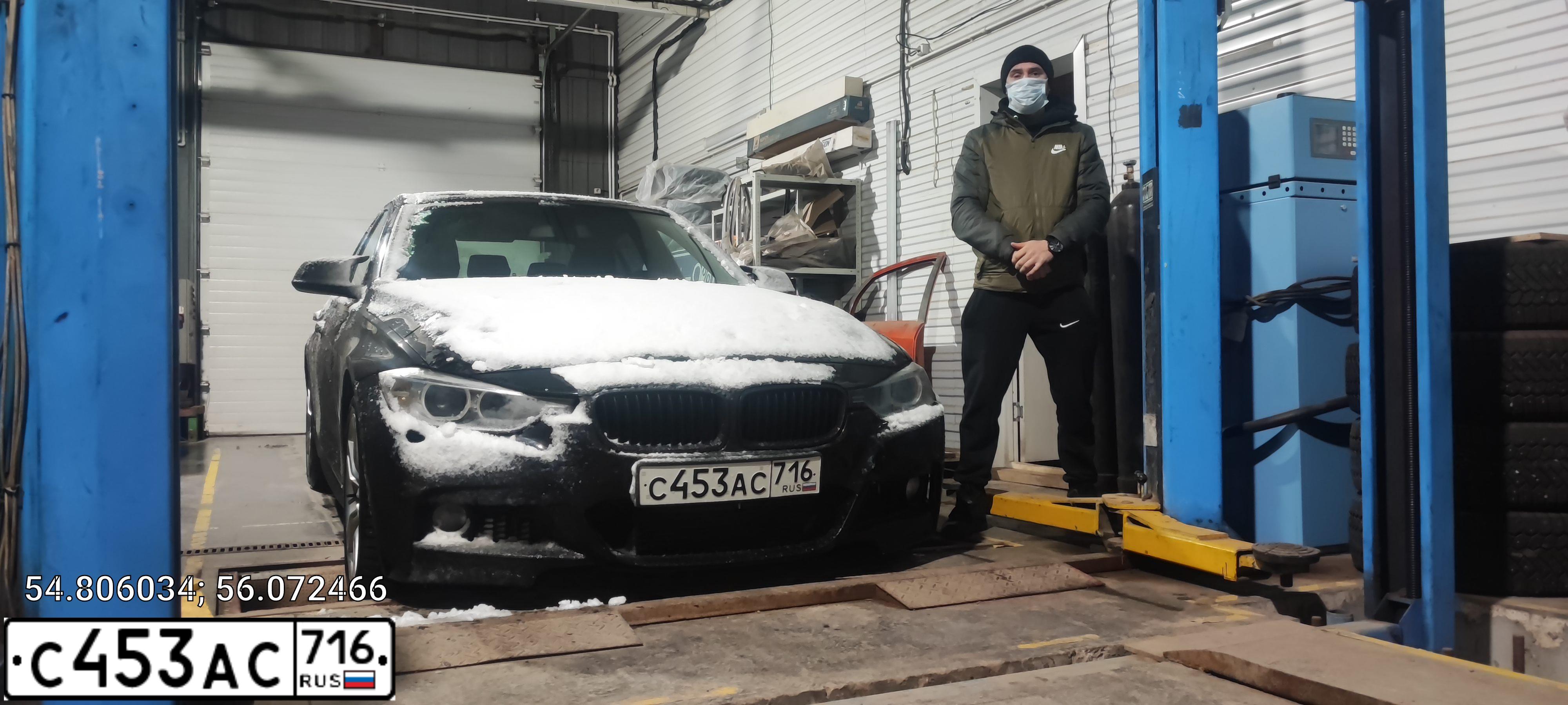 Фото автомобиля BMW SERIE 3, 2014 — госномер М652УО702. Цвет: ЧЕРНЫЙ
