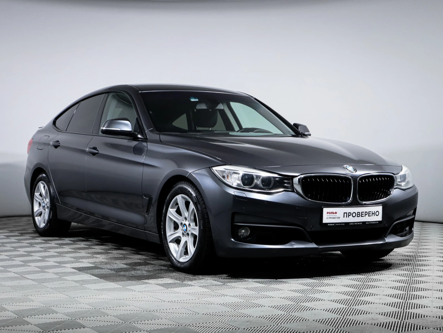 Фото автомобиля BMW SERIE 3 GT, 2015 — госномер А800РР777. Цвет: СЕРЫЙ