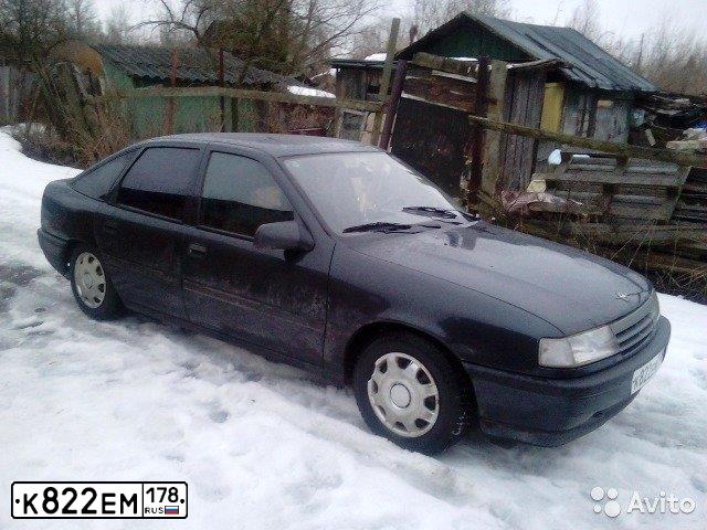 Фото автомобиля OPEL VECTRA, 1991 — госномер К822ЕМ178. Цвет: ЧЕРНЫЙ