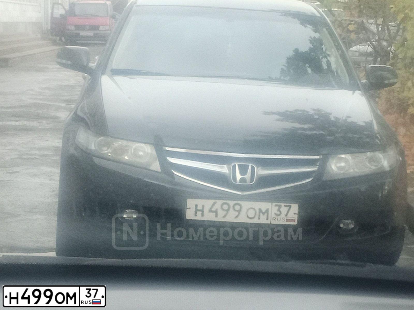 Фото автомобиля HONDA ACCORD, 2007 — госномер Н499ОМ37. Цвет: ЧЕРНЫЙ
